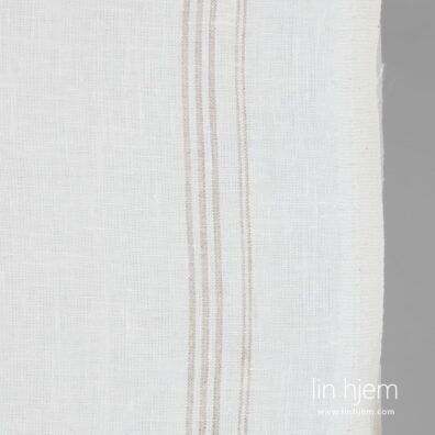 Grå stripete linstoff.