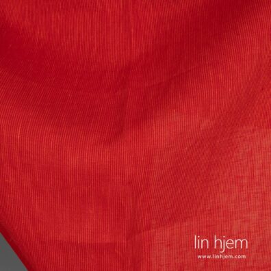 Stripete 100% rødt linstoff.