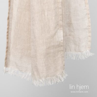 HALE brunaktig sjal av 100% linstoff.