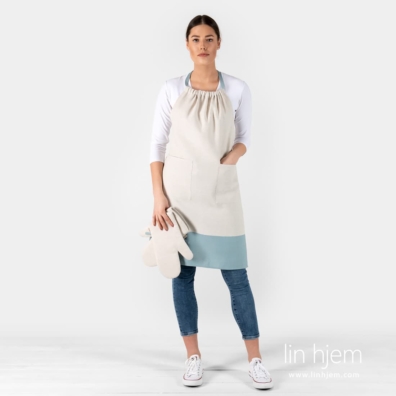 JAVA forkle av lin-bomulls stoff.