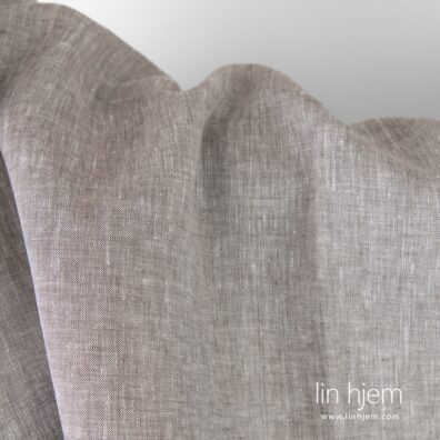 Melange grått-brunt linstoff.