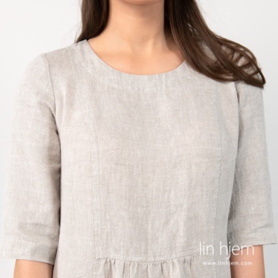 100% lin kjole i grå farge.