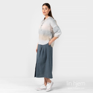 100% lin bluse i striper, PALMA.