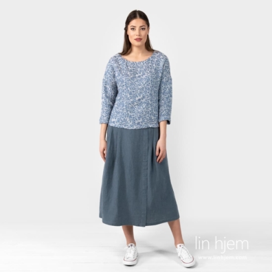 Blomstret bluse, BLUET.