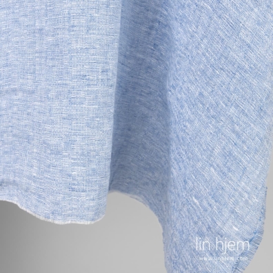 Melange 100% linstoff, blåaktig.