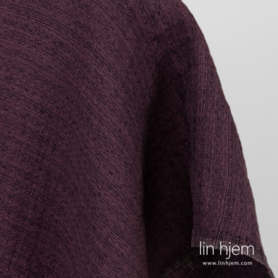 Lilla farget 100% linstoff, mønstret.