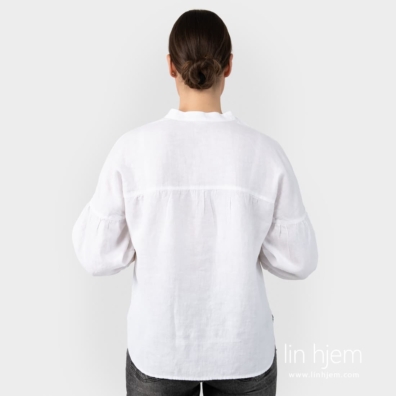 PALMA 100% lin bluse, hvit.
