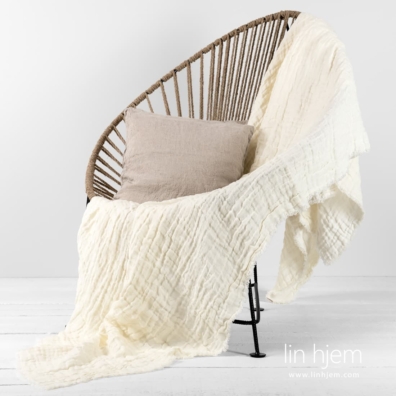 PLAZA gulaktig pledd.