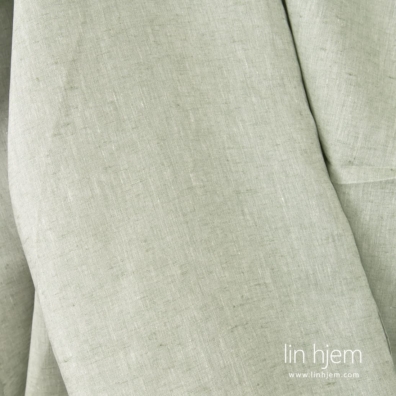 Bredt 100% linstoff i grønnaktig farge.