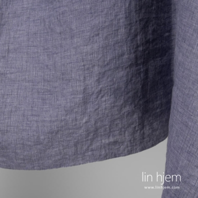 Vasket lilla-grått melange 100% linstoff.