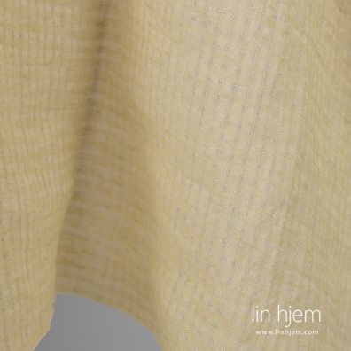 Rutete vasket linstoff, gulaktig.