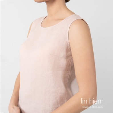 Bluse av 100% linstoff, rosa.