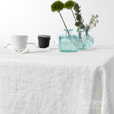 Grønn/hvit 100% linduk, ARVO.