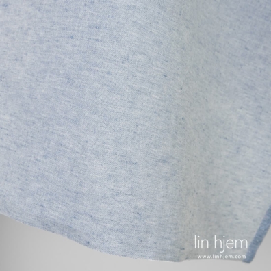 Melange lin-bomulls stoff, blåaktig.