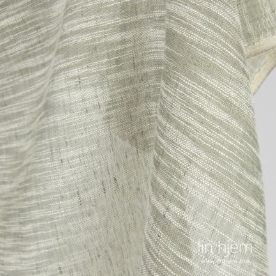 Grått stripete bomulls-lin stoff.