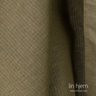 Gjennomsiktig grønt halvlin stoff.