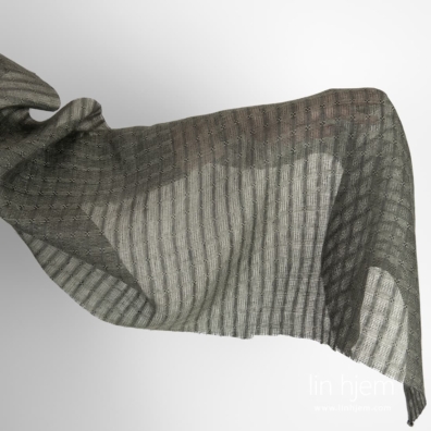 Mønstret gjennomsiktige grått linstoff