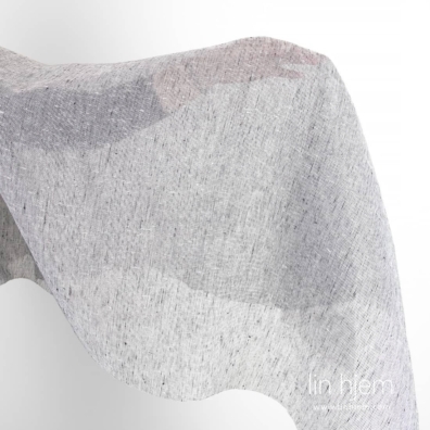 Svart og hvitt melange gjennomsiktig linstoff