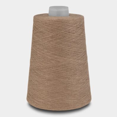 Lys brun lingarn som passer til hekling, strikking, veving