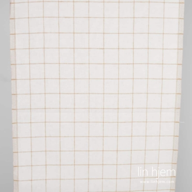 Linstoff med brune ruter