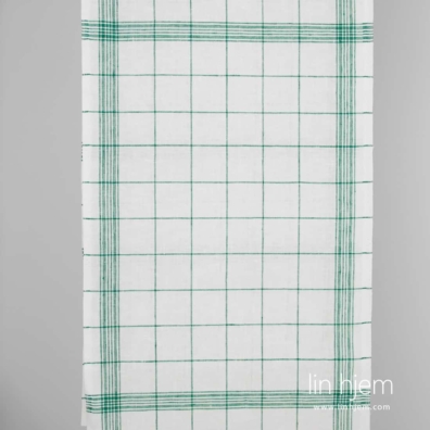 Linstoff med grønn ruter