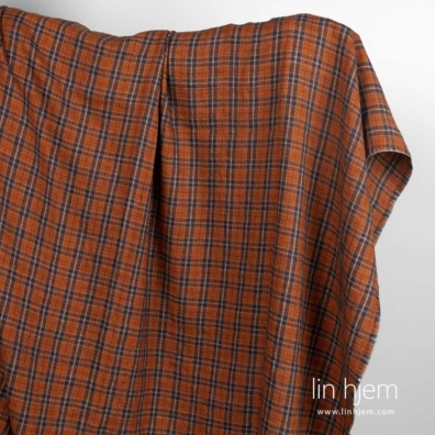 Lin-ull vasket oransje stoff