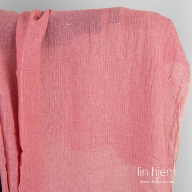 Vasket rosa gjennomsiktig linstoff