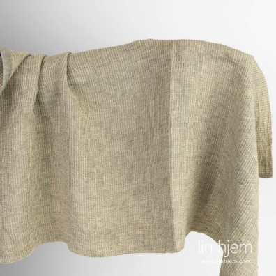 Vasket vaffel linstoff grå gulaktig