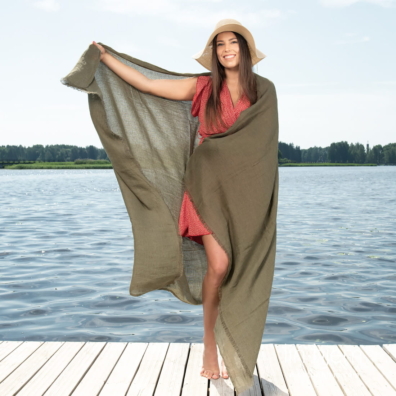 VENICE grønt strandhåndkle