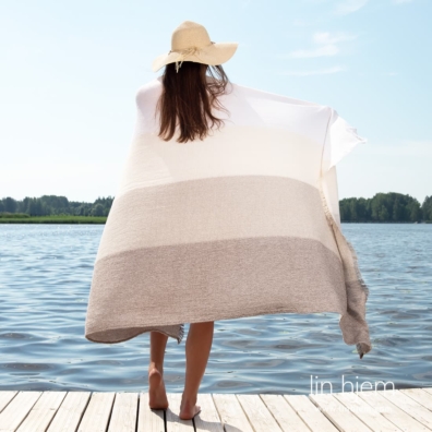 POSITANO brunt strandhåndkle