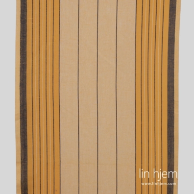 Gult håndkle lin / bomullsstoff med striper