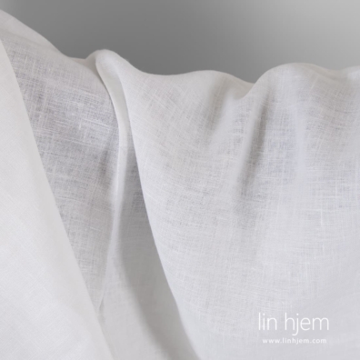 100% linstoff i knallhvit farge direkte fra produsenten