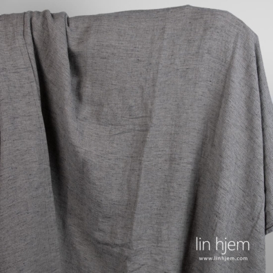 Bredt lin bomullsstoff i brunt, vasket