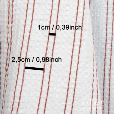 Mønster: "vaffel", vertikale striper