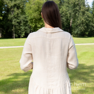 Beige linkjole med 3/4 ermer