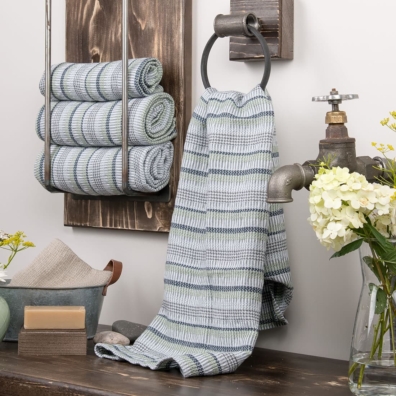 ILZA grått lin-bomull håndkle