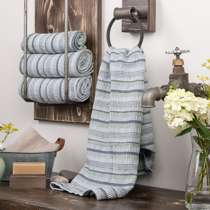 ILZA gr&aring;tt lin-bomull h&aring;ndkle