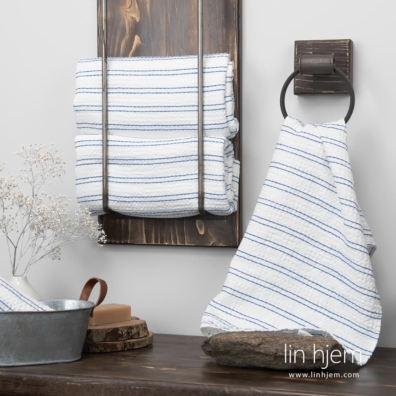 VITO badehåndkle med blå striper