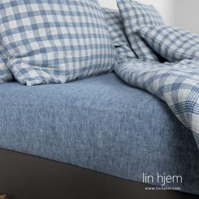 NAUTIC blått linlaken