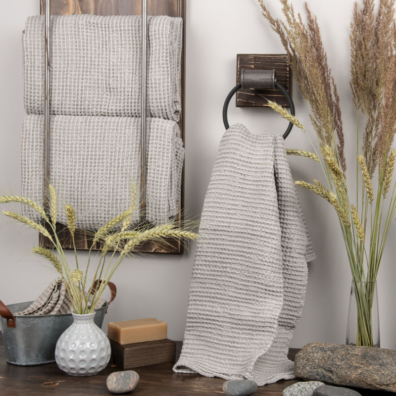 KOKO beige lin - bomull h&aring;ndkle