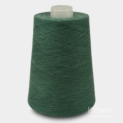 Lingarn mørkegrønn for strikking, hekling, veving