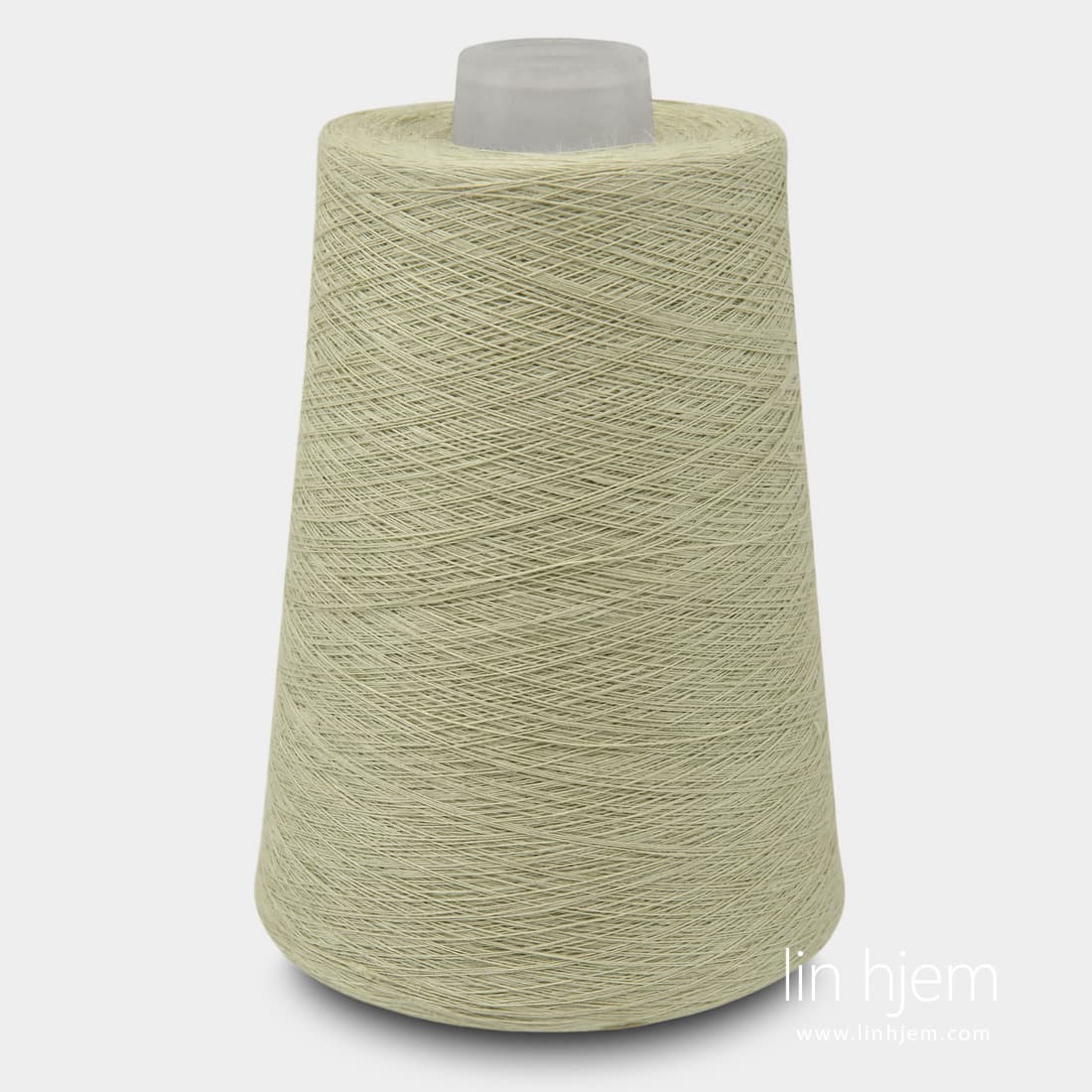 Lingarn lys eplegrønn for strikking, hekling, veving