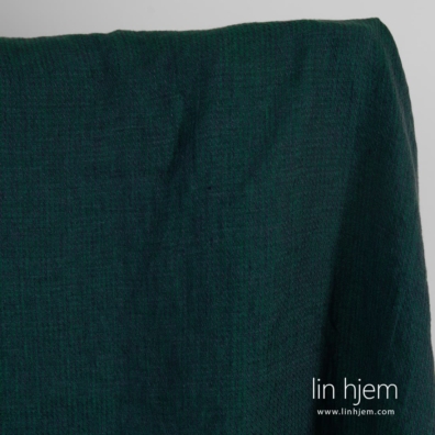 Linstoff blågrønt mønstret spesielt vasket, mykt, skånsomt