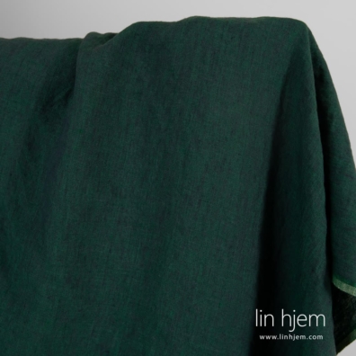 Linstoff blågrønt vasket passer til å sy klær og hjemmetekstiler