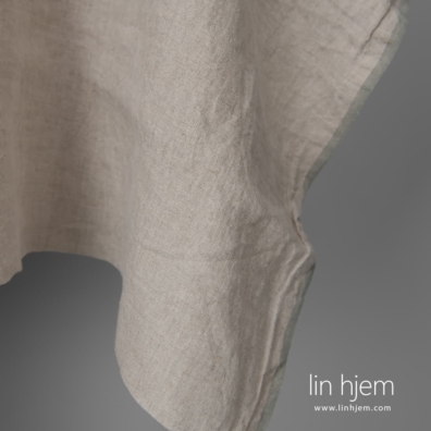 Naturgrå linstoff, vasket, 295cm bredt