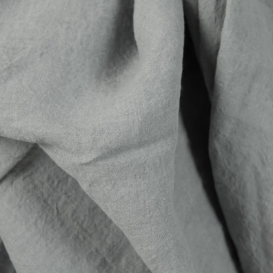 Blågrå linstoff vasket 285cm bredt