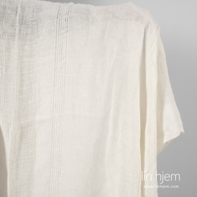 Linstoff hvitt med sjeldne striper vasket myk mild behagelig for huden