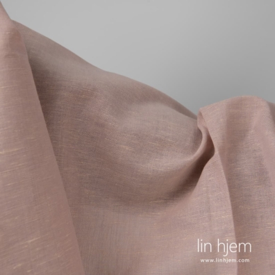 Lin-bomullsstoff lys gul og lys fiolett melange