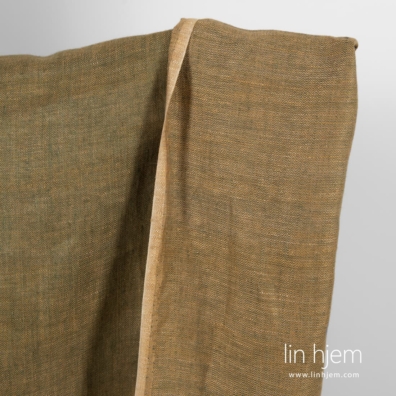 Linstoff brun-mørkegrønt fiskebein dobbelsidet