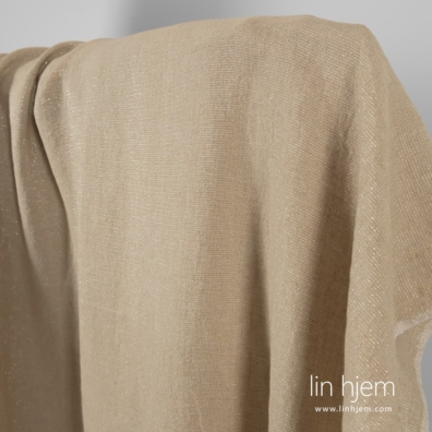 Linstoff mørk beige skinnende vasket myk mild behagelig for huden